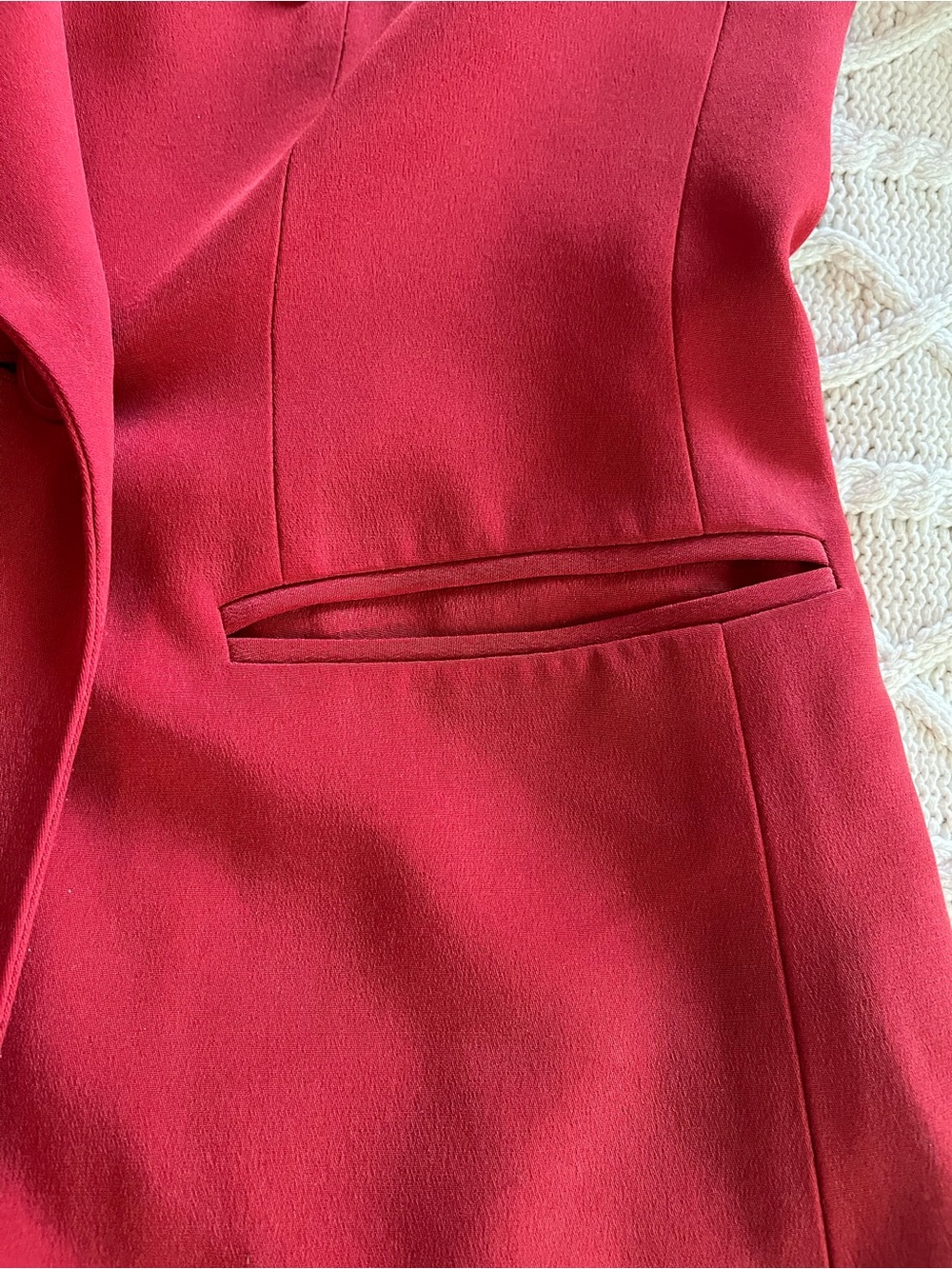 Jones New York Red Double-Breasted Silk Blazer Women’s Size 4P - Picture 13 of 16